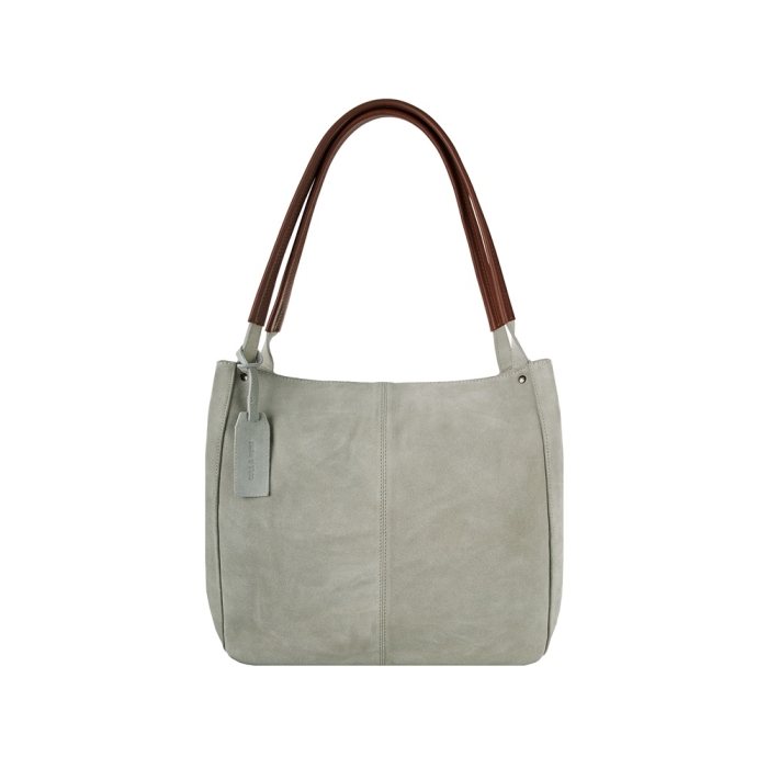 SHOPPER BAG-SUEDE STONE